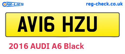 AV16HZU are the vehicle registration plates.