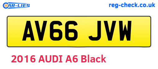 AV66JVW are the vehicle registration plates.