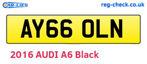 AY66OLN are the vehicle registration plates.