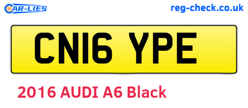 CN16YPE are the vehicle registration plates.