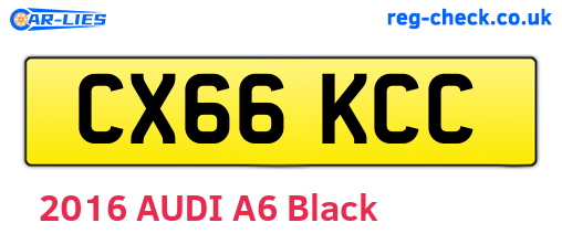 CX66KCC are the vehicle registration plates.