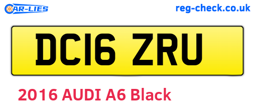 DC16ZRU are the vehicle registration plates.