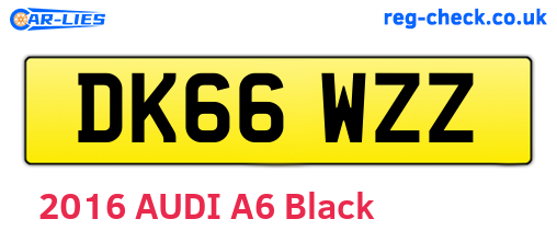 DK66WZZ are the vehicle registration plates.