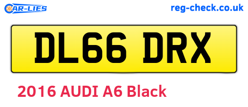DL66DRX are the vehicle registration plates.