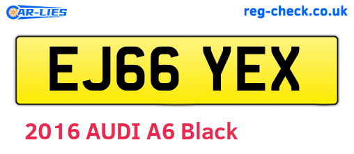 EJ66YEX are the vehicle registration plates.