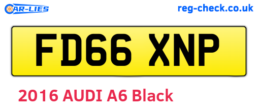 FD66XNP are the vehicle registration plates.
