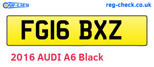 FG16BXZ are the vehicle registration plates.