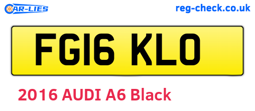 FG16KLO are the vehicle registration plates.
