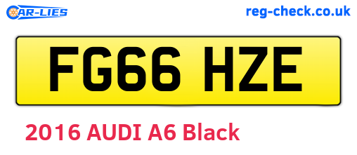 FG66HZE are the vehicle registration plates.