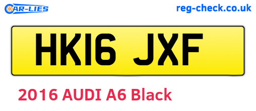 HK16JXF are the vehicle registration plates.