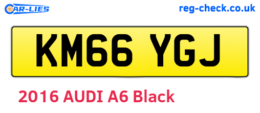KM66YGJ are the vehicle registration plates.