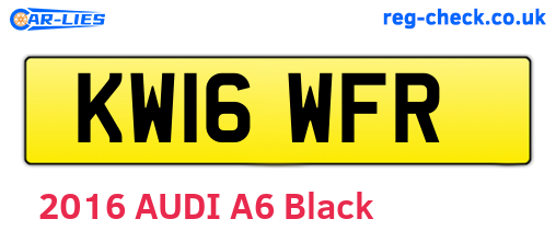 KW16WFR are the vehicle registration plates.