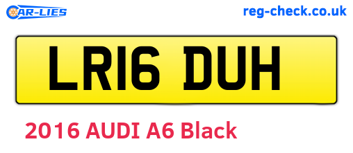 LR16DUH are the vehicle registration plates.