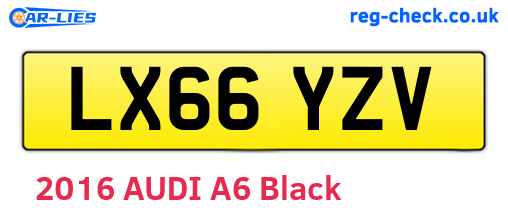 LX66YZV are the vehicle registration plates.