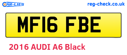 MF16FBE are the vehicle registration plates.