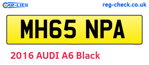 MH65NPA are the vehicle registration plates.