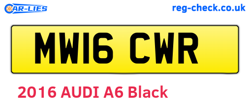 MW16CWR are the vehicle registration plates.