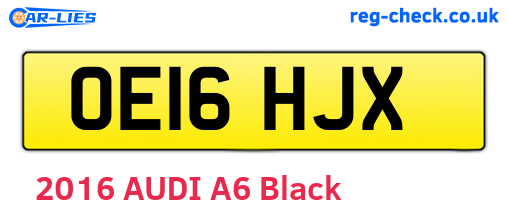 OE16HJX are the vehicle registration plates.