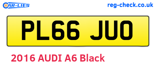 PL66JUO are the vehicle registration plates.