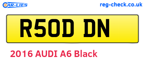 R50DDN are the vehicle registration plates.