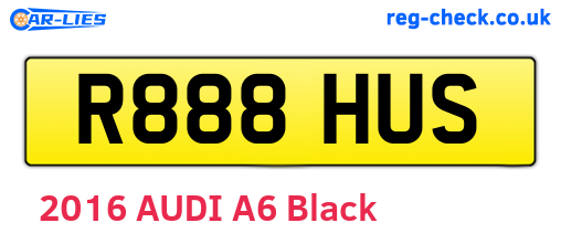 R888HUS are the vehicle registration plates.