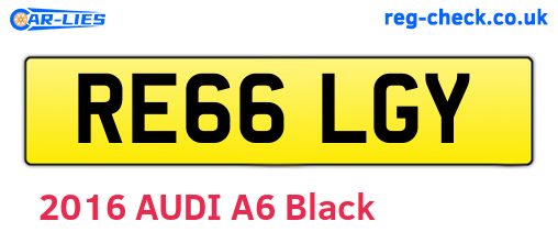 RE66LGY are the vehicle registration plates.