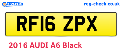 RF16ZPX are the vehicle registration plates.