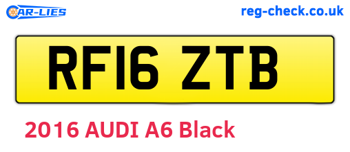 RF16ZTB are the vehicle registration plates.