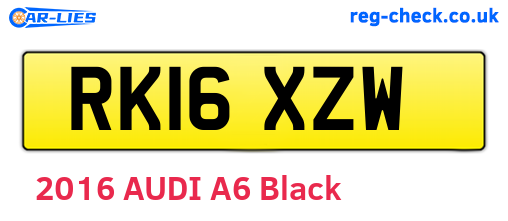 RK16XZW are the vehicle registration plates.