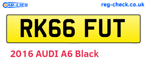 RK66FUT are the vehicle registration plates.