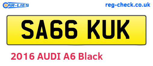 SA66KUK are the vehicle registration plates.