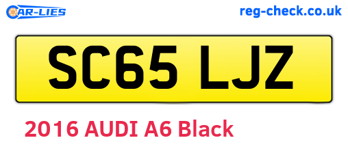 SC65LJZ are the vehicle registration plates.