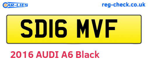 SD16MVF are the vehicle registration plates.