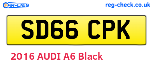 SD66CPK are the vehicle registration plates.