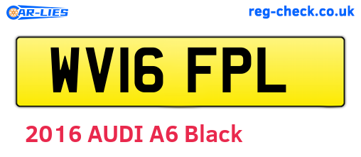 WV16FPL are the vehicle registration plates.