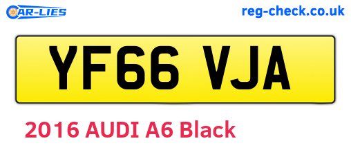YF66VJA are the vehicle registration plates.