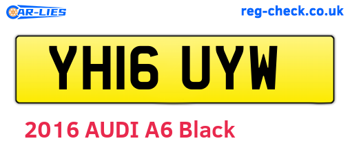 YH16UYW are the vehicle registration plates.