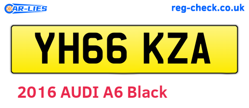 YH66KZA are the vehicle registration plates.