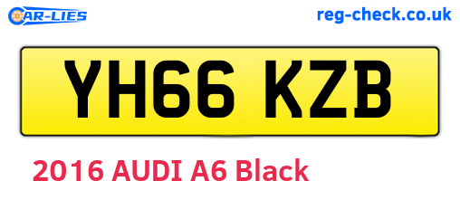 YH66KZB are the vehicle registration plates.