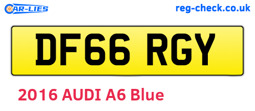 DF66RGY are the vehicle registration plates.