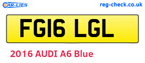 FG16LGL are the vehicle registration plates.