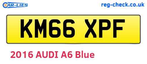 KM66XPF are the vehicle registration plates.