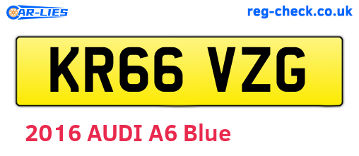KR66VZG are the vehicle registration plates.