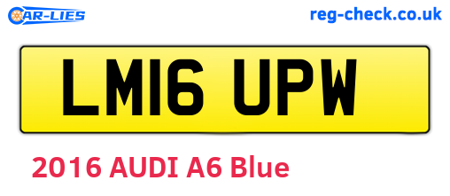 LM16UPW are the vehicle registration plates.