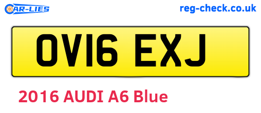OV16EXJ are the vehicle registration plates.