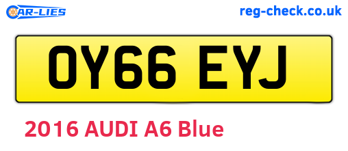 OY66EYJ are the vehicle registration plates.