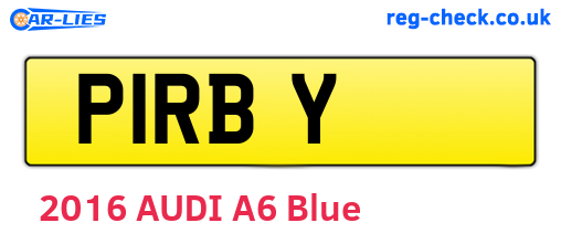 P1RBY are the vehicle registration plates.