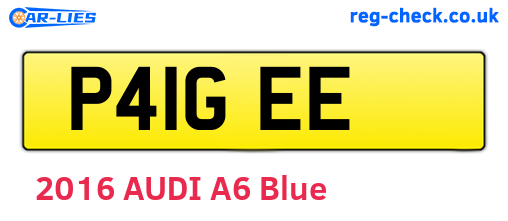 P41GEE are the vehicle registration plates.