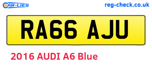 RA66AJU are the vehicle registration plates.