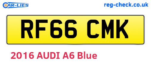 RF66CMK are the vehicle registration plates.